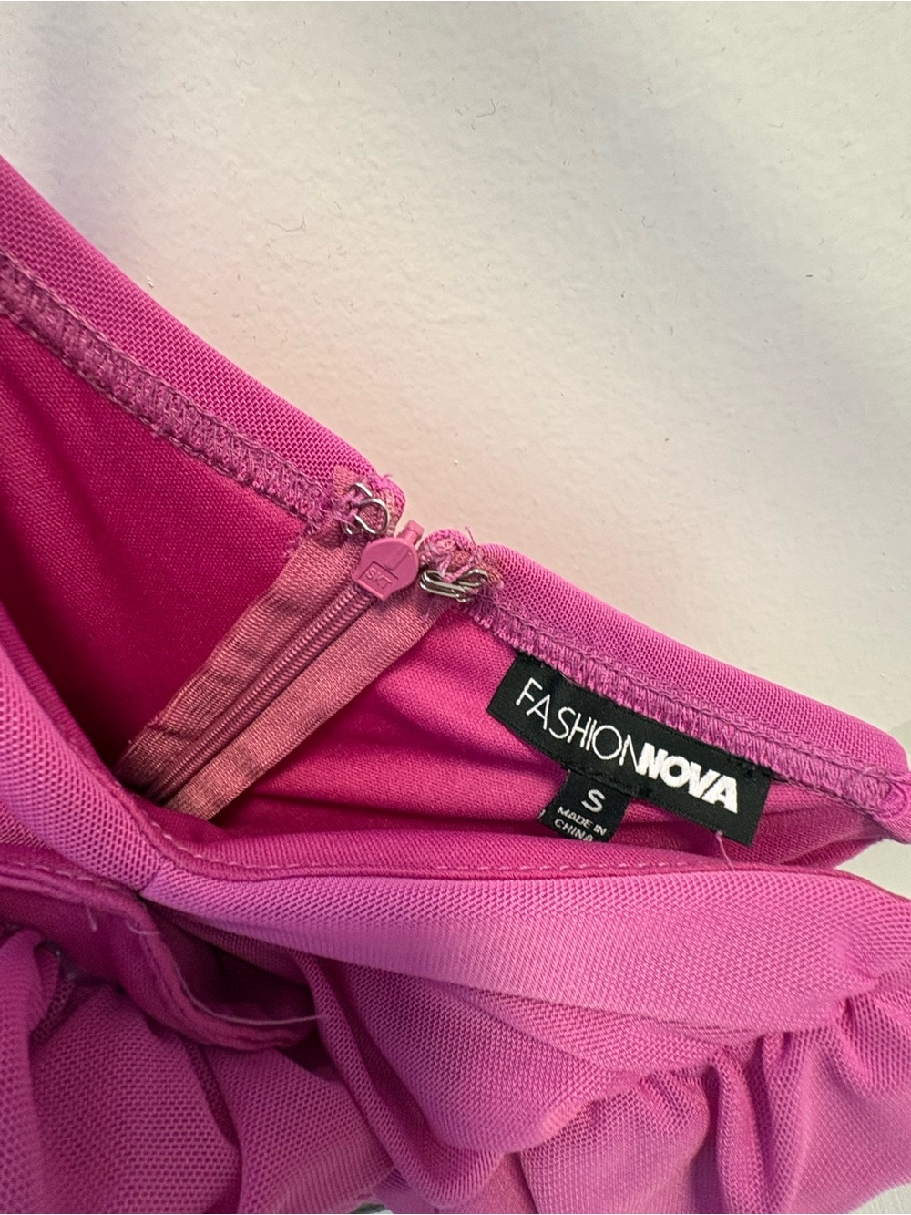 Fashion Nova Hot Pink Floral Rose-Detail Bodycon Mini Dress - Picture 5 of 8